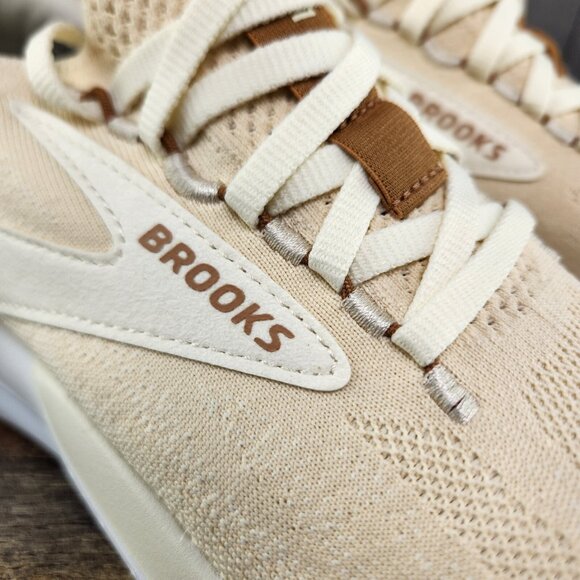Brooks Glycerin StealthFit 21 Sz 7 Womens Marshmallow Cream Beige Running Shoe - Picture 5 of 14